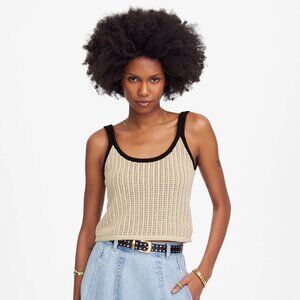 [NWT] Madewell Contrast Pointelle Sweater Tank